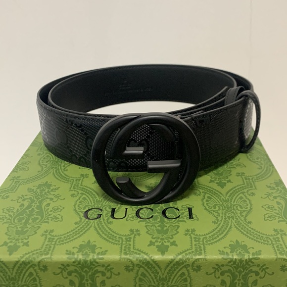 Gucci Black Leather Belt - Picture 1 of 6
